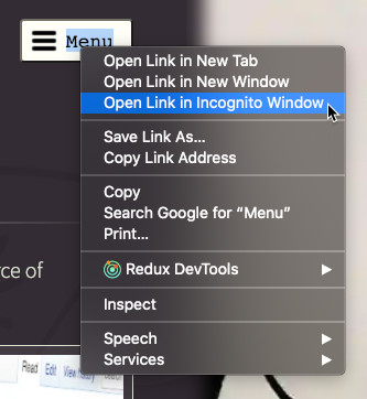 A screenshot of the right-click context menu for hyperlinks in Chrome
